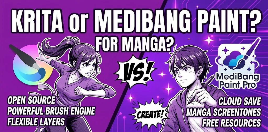 Krita or MediBang Paint for manga