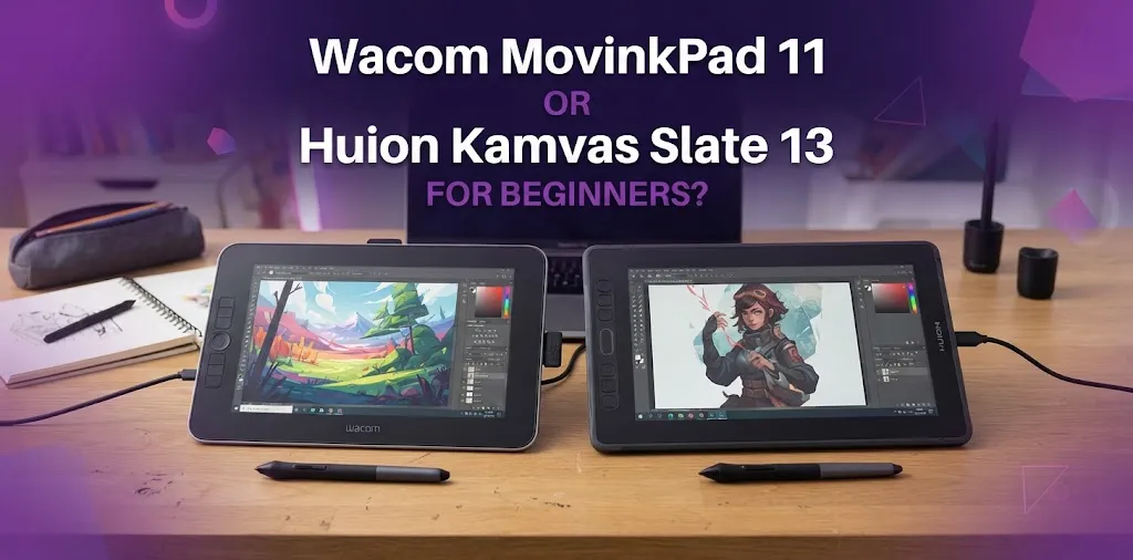 Wacom MovinkPad 11 or Huion Kamvas Slate 13 for beginners