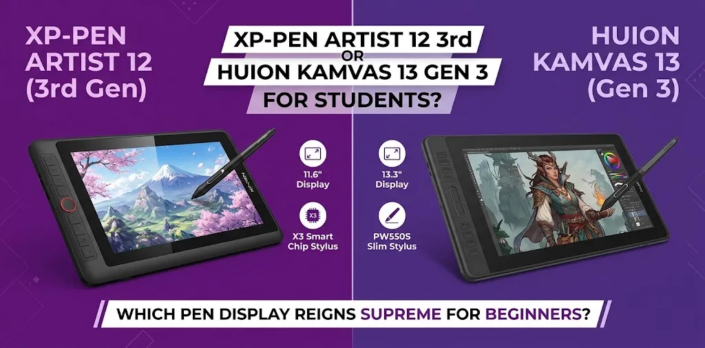 XP-Pen Artist 12 3rd or Huion Kamvas 13 Gen 3 for students?