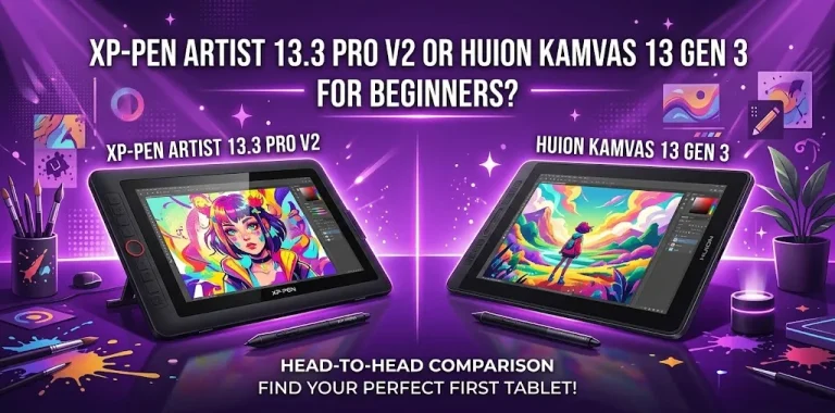 XP-Pen Artist 13.3 Pro V2 or Huion Kamvas 13 Gen 3 for beginners