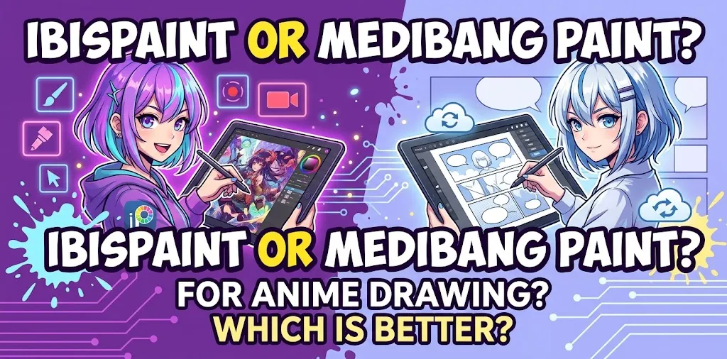 ibisPaint or MediBang Paint for anime drawing